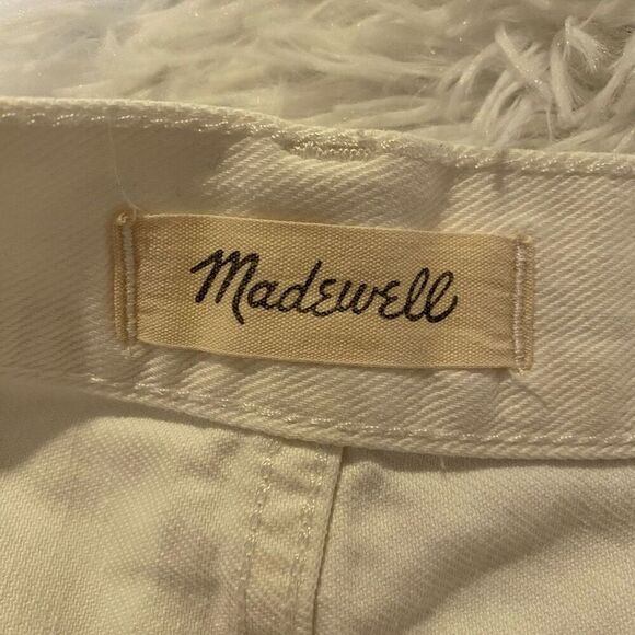 Madewell Relaxed Denim Shorts in Tile White Size 26 - Picture 7 of 12